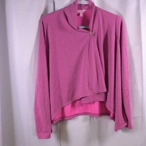 Lilly Pulitzer Pink Mesh Lined Wrap Cardigan‎ Activewear Women's Small
